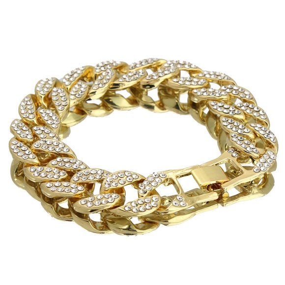 14k Gold Watch + 2 9" Cuban Bracelets - Picture 4 of 5